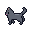 A walking pixel cat