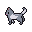A walking pixel cat